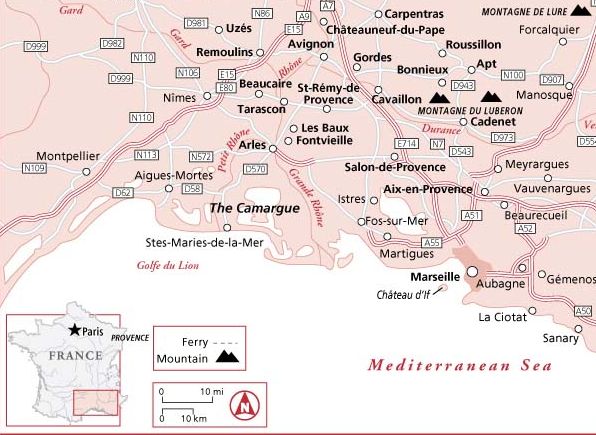 Provence tour map